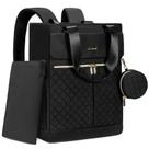 Mochila para fraldas LOVEVOOK com bolsos isolados preta