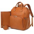 Mochila para Fraldas ROSEGIN - Couro Sintético Impermeável 35L - Marrom