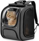 Mochila para Gato Pecute Espaçosa e Respirável Cinza