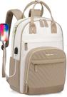 Mochila para laptop BAGSWAN para mulheres de 15,6" com carregador USB cáqui