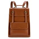 Mochila para laptop ECOSUSI PU Leather Vintage 15,6" marrom feminina
