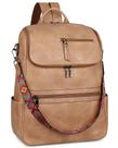 Mochila para laptop FADEON Leather Travel 15,6" Women Camel
