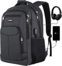 Mochila para laptop Kadilong para homens preta 15,6" com porta USB