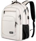 Mochila para laptop Liokesa Beige resistente à água de 15,6" unissex Mochila para laptop Liokesa Beige resistente à água de 15,6" unissex
