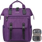 Mochila para laptop LOVEVOOK 15,6" para mulheres com porta USB roxa