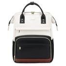 Mochila para laptop LOVEVOOK de couro de 17 polegadas para mulheres marrom Mochila para laptop LOVEVOOK de couro de 17 polegadas para mulheres marrom