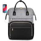 Mochila para laptop LOVEVOOK Fashion Business 17 polegadas cinza preta