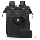 Mochila para laptop LOVEVOOK para mulheres de 15,6" à prova d'água bege