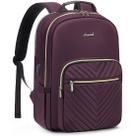 Mochila para laptop LOVEVOOK para mulheres de 15,6" impermeável roxa profunda