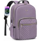 Mochila para laptop LOVEVOOK para mulheres de 15,6" impermeável roxa taro