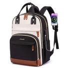 Mochila para laptop LOVEVOOK para mulheres de 17 polegadas, anti-roubo, bege Mochila para laptop LOVEVOOK para mulheres de 17 polegadas, anti-roubo, bege