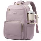 Mochila para laptop LOVEVOOK para mulheres de 17 polegadas cinza impermeável
