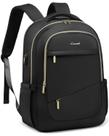 Mochila para laptop LOVEVOOK preta para mulheres resistente à água