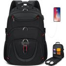 Mochila para laptop RAINSMORE 17,3" à prova d'água com porta USB preta