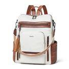 Mochila para laptop Shrie Vegan Leather de 15,6 polegadas para mulheres