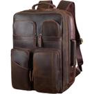 Mochila para laptop TIDING Full Grain Leather 17.3" para homens Mochila para laptop TIDING Full Grain Leather 17.3" para homens