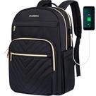 Mochila para laptop VANKEAN 15,6" à prova d'água com porta USB preta