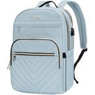 Mochila para laptop VANKEAN 15,6" impermeável para mulheres azul claro
