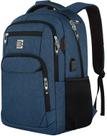 Mochila para laptop Volher de 17 polegadas com carregamento USB anti-roubo azul