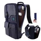 Mochila para laptop ZINZ Slim & Expandable 15-16" impermeável azul Mochila para laptop ZINZ Slim & Expandable 15-16" impermeável azul