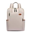 Mochila para portátil Baomifa de tela Oxford para mujeres beige