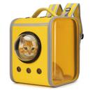 Mochila para Transporte de Pet Cachorro Gato Visor e Ventilação - Amarelo