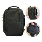 Mochila Pasta Executiva 2 em 1 USB Expansível 10 Compartimentos Preta Notebook Trabalho Viagem
