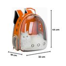 Mochila Pet De Transporte Visão 360 Panoramica Gato Cão Preto