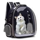 Mochila Pet Visão Panorâmica para Cachorro e Gato - Preta