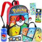 Mochila Pokémon Infantil com Estojo - Para Meninos e Meninas