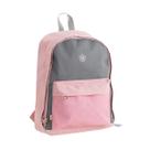 Mochila Poliéster - 2 compart - Best friend - Rosa & cinza