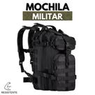 Mochila Preta Estilo Tático Resistente, com Cabo Superior e Design Funcional
