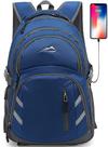 Mochila ProeTrade, bolsa de livros para viagens universitárias, laptop, 15,6 polegadas, azul