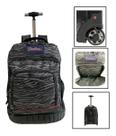 Mochila Puxador Alumínio Trolley Urban Jovem Rodinhas Tam G Zebra Mochila Puxador Alumínio Trolley Urban Jovem Rodinhas Tam G Zebra