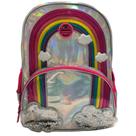 Mochila Reflexiva Cinza Da Luxcel Up4you Desenho De Arco-íris Mochila Reflexiva Cinza Da Luxcel Up4you Desenho De Arco-íris