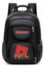 Mochila Reforçada Grande Com Alça de Aço e Estampa Game Robo Jogo Blox Para Escola, Faculdade