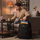 Mochila Reforçada para Notebook 15,6'' Escolar Faculdade com Múltiplos Compartimentos Preto