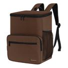 Mochila refrigeradora MIRASON isolada à prova de vazamentos 30x17x37 cm marrom