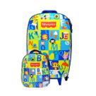 Mochila Rodas 3D Lancheira Fisher Price Letras Infantil Mochila Rodas 3D Lancheira Fisher Price Letras Infantil