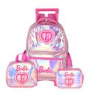 Mochila Rodas Barbie Holográfica Lancheira Estojo Box Kit Mochila Rodas Barbie Holográfica Lancheira Estojo Box Kit