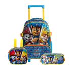 Mochila Rodas Lancheira Estojo Duplo Patrulha Canina Escolar Mochila Rodas Lancheira Estojo Duplo Patrulha Canina Escolar
