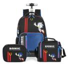 Mochila Rodas Lancheira Térmica Estojo Box Sonic Escolar Mochila Rodas Lancheira Térmica Estojo Box Sonic Escolar