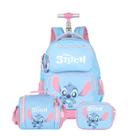 Mochila Rodas Stitch Disney Lancheira Térmica Estojo Box Mochila Rodas Stitch Disney Lancheira Térmica Estojo Box