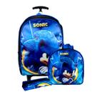 Mochila Rodinha Escolar Menino Desenho Kit Lancheira Estojo