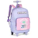 Mochila Rodinha Feminina Roxo Estampa Lilo Stitch Menina