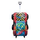Mochila Rodinha HotWheels Patrulha Canina Carrinho Formato 3D Maxtoy Abertura Frontal
