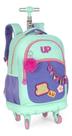 MOCHILA RODINHAS COM LED ROCK STAR NOTEBOOK UP4YOU Turquesa