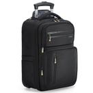 Mochila rolante Ponhog para laptop de 17 polegadas com rodas pretas