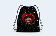 Mochila Saco Dia dos Namorados Beijos Galáxia