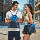 Mochila Saco Impermeável Bolso Frontal Passagem Fone Ouvido - Academia Esporte Corrida Ciclismo Passeio